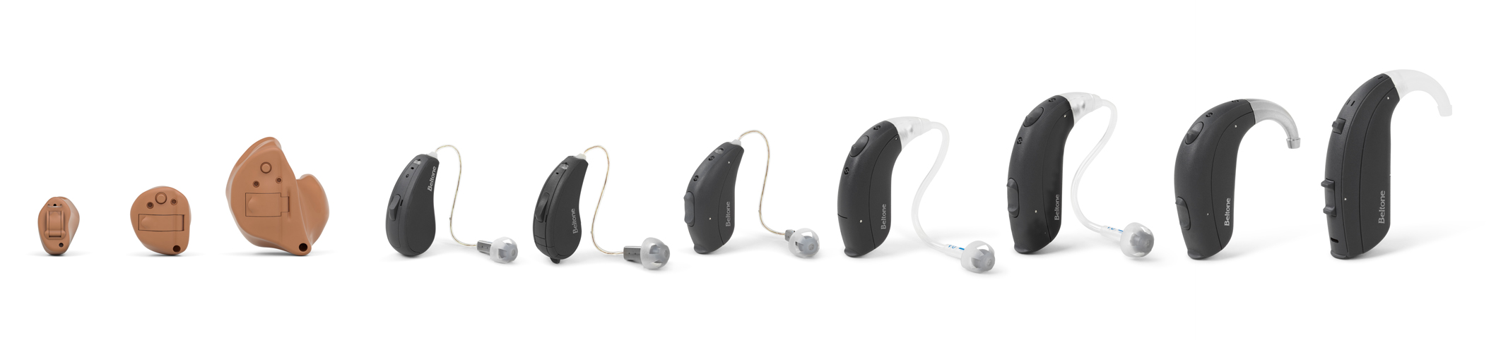 Beltone Rely Hearing Aids Product Line Up and Colors